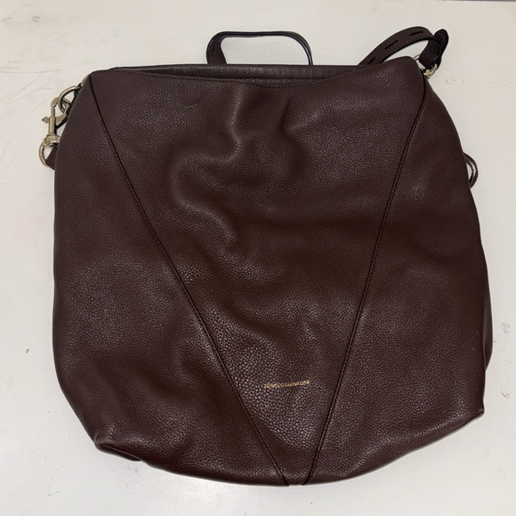 Rebecca Minkoff Dark Brown Shoulder Bag with Zipper Detail - Picture 8 of 15